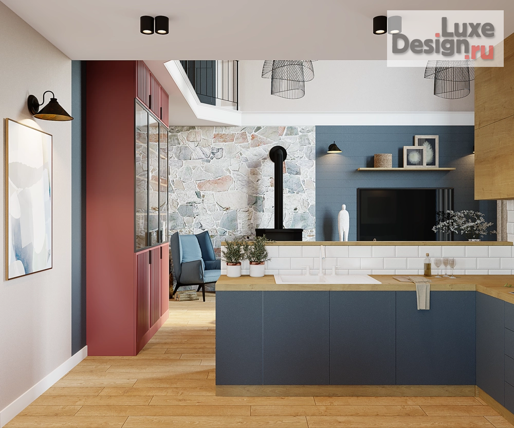 Дизайн интерьера частного дома "Дом со вторым светом - мечта каждого " (фото 8) от дизайнера Зелёв Дмитрий Евгеньевич Дизайн интерьера частного дома "Дом со вторым светом - мечта каждого " (фото 8)