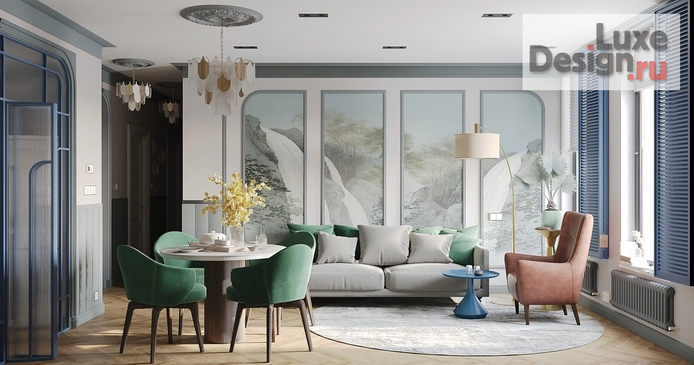 Дизайн интерьера трехкомнатной квартиры "Квартира ЖК "Московский 65"" (фото 2)