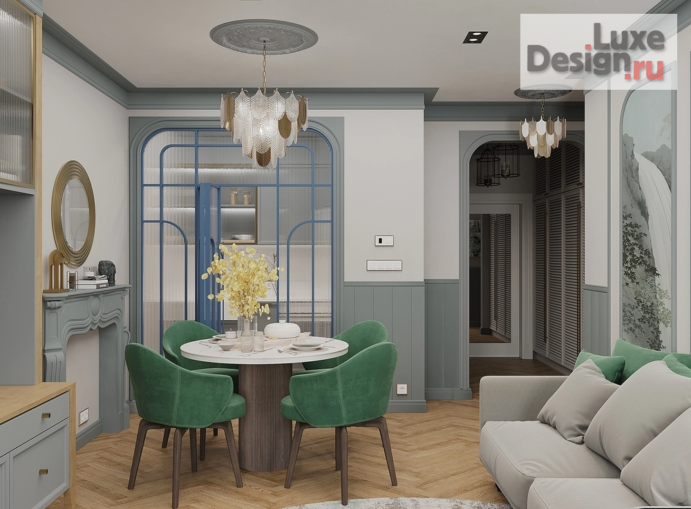 Дизайн интерьера трехкомнатной квартиры "Квартира ЖК "Московский 65"" (фото 5)