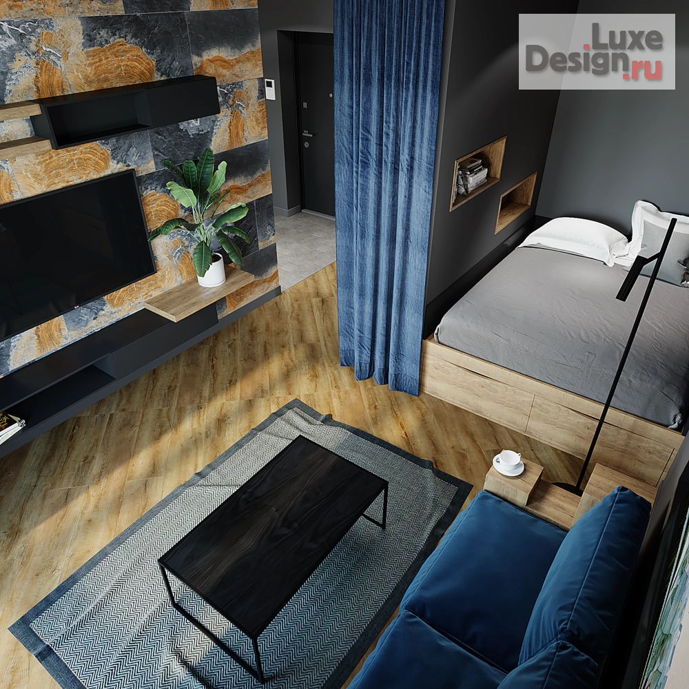 Дизайн интерьера однокомнатной квартиры "Однокомнатная квартира для  парня из Калининграда" (фото 12)