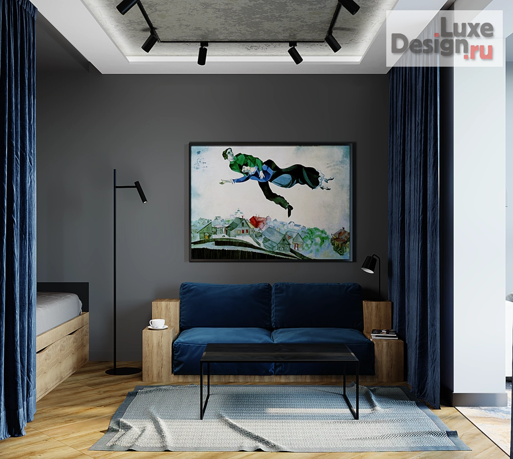 Дизайн интерьера однокомнатной квартиры "Однокомнатная квартира для парня из Калининграда" (фото 2) от дизайнера Зелёв Дмитрий Евгеньевич Дизайн интерьера однокомнатной квартиры "Однокомнатная квартира для парня из Калининграда" (фото 2)