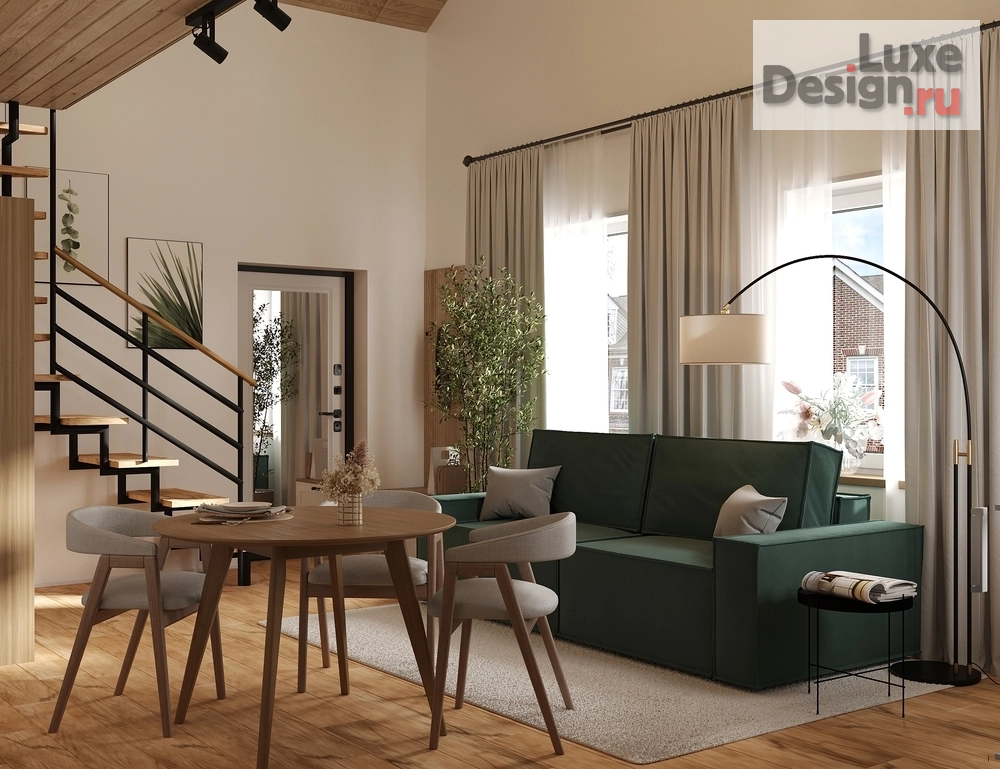 Дизайн интерьера загородного дома "Домик с банькой" (фото 1)