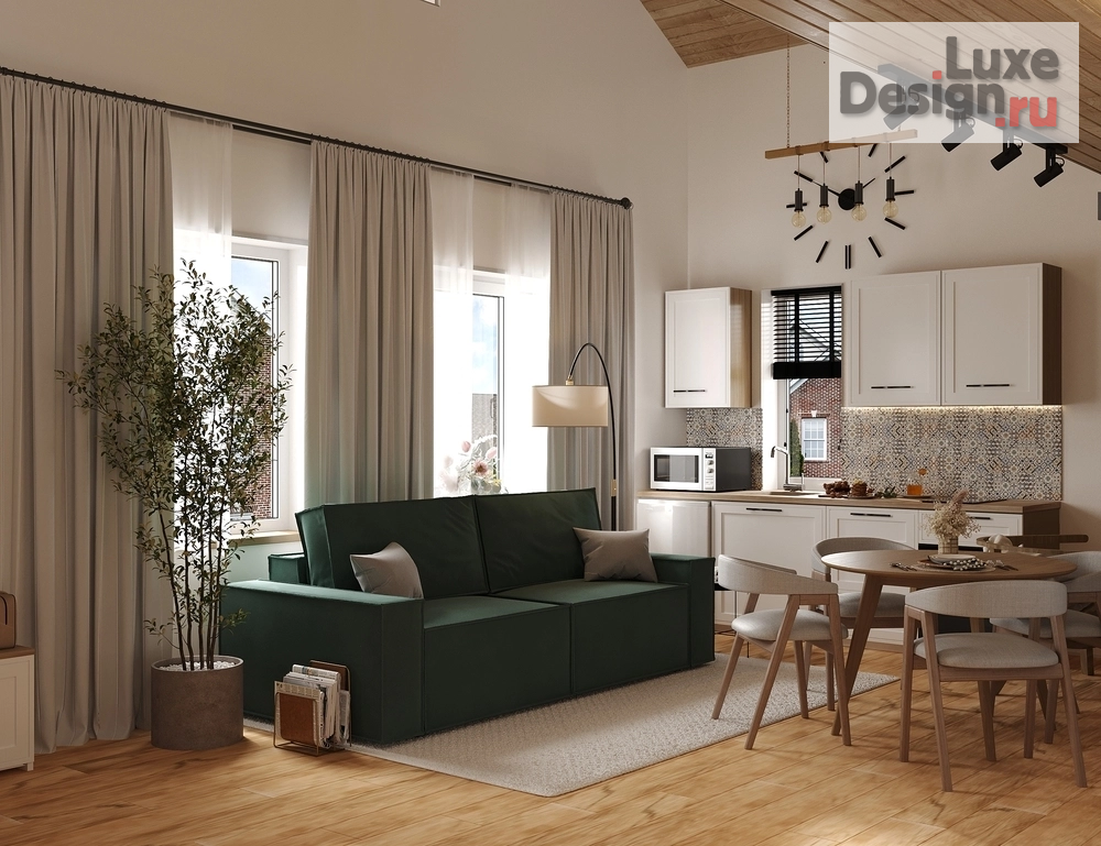 Дизайн интерьера загородного дома "Домик с банькой" (фото 2)