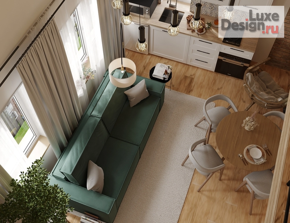 Дизайн интерьера загородного дома "Домик с банькой" (фото 7)