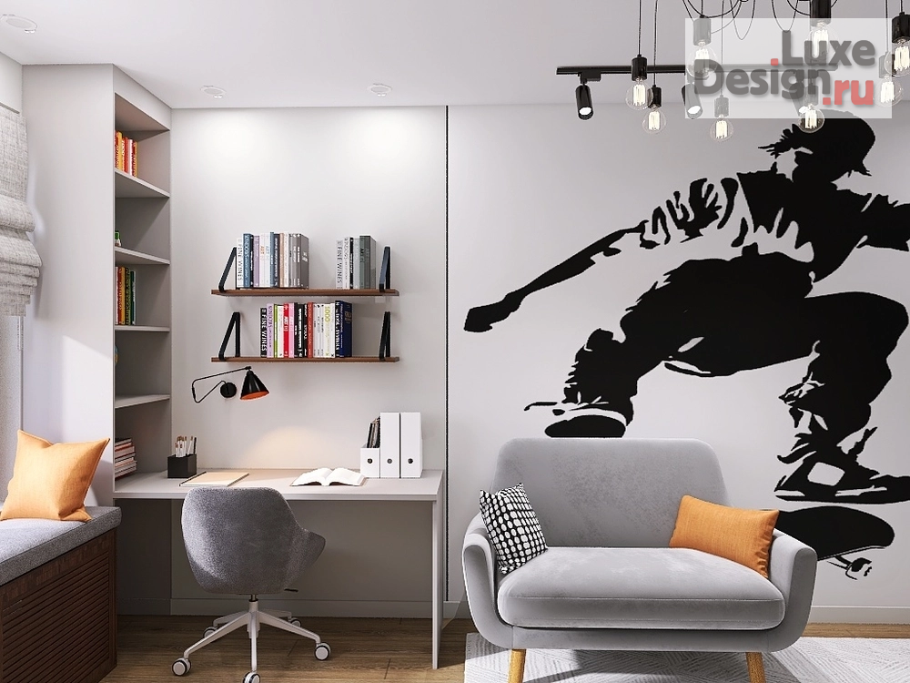 Дизайн интерьера комнаты "Детская для подростка" (фото 1)