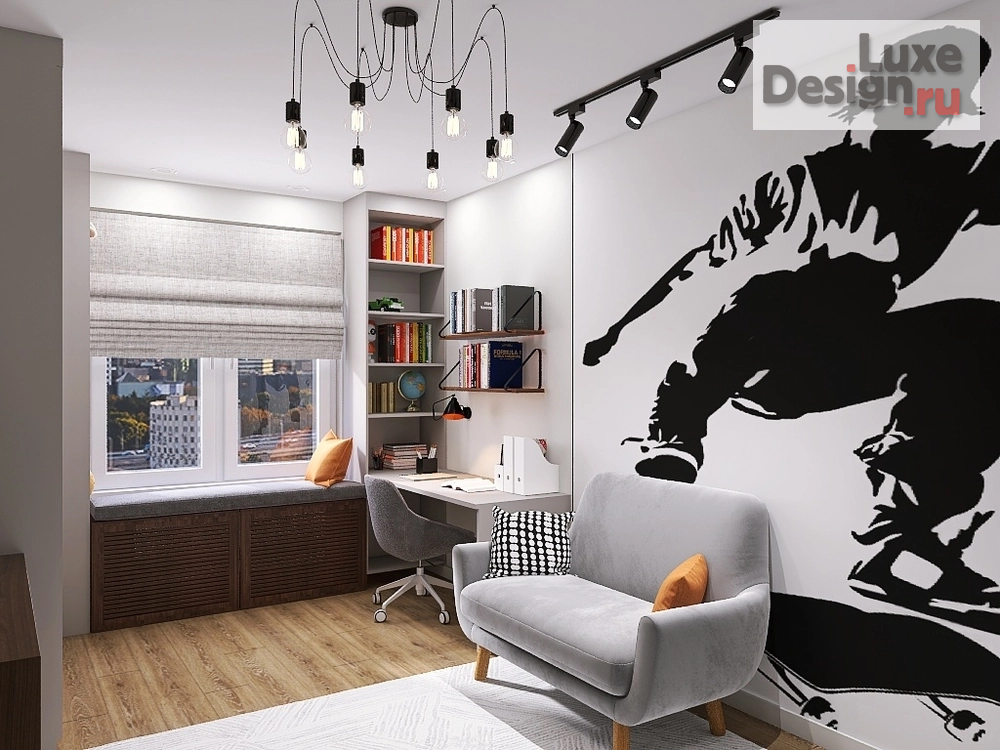 Дизайн интерьера комнаты "Детская для подростка" (фото 4)