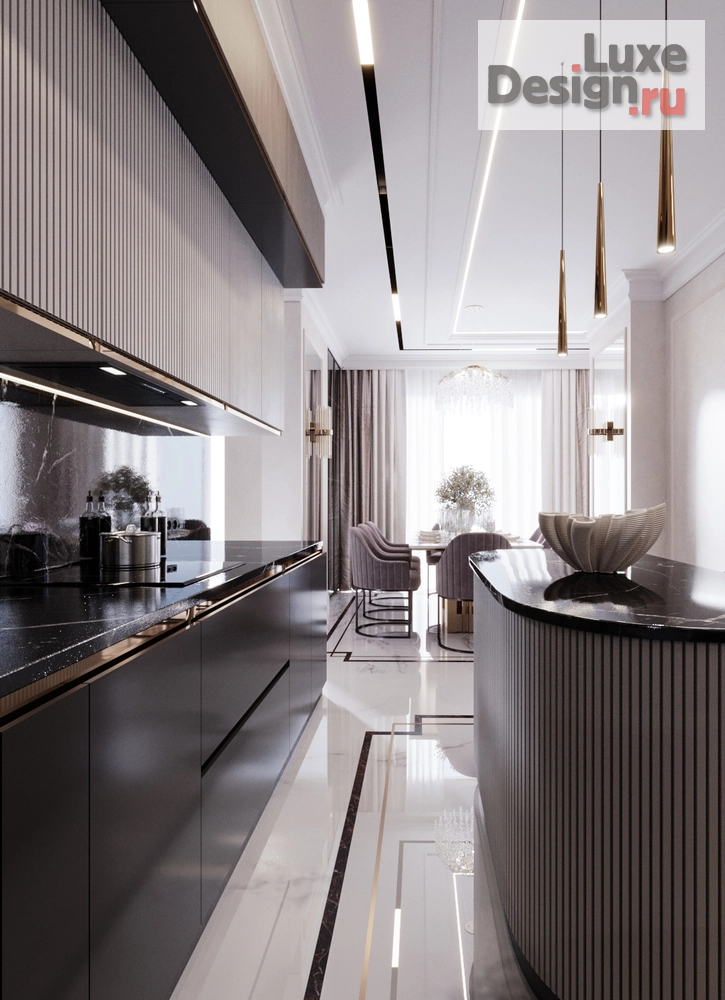 Дизайн интерьера четырехкомнатной квартиры "Современная классика 170 кв. Москва ЖК RiverSky" (фото 10)