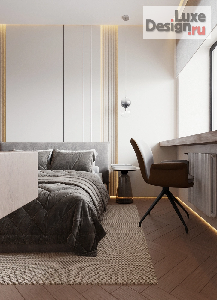 Дизайн интерьера двухкомнатной квартиры "Квартира в бежевых тонах для девушки" (фото 15)