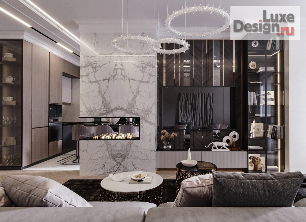 Дизайн интерьера четырехкомнатной квартиры "Современная классика 170 кв. Москва ЖК RiverSky" (фото 14)