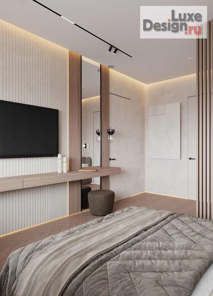 Дизайн интерьера двухкомнатной квартиры "Квартира в бежевых тонах для девушки" (фото 16)