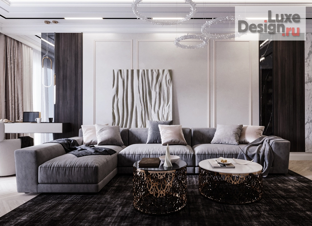 Дизайн интерьера четырехкомнатной квартиры "Современная классика 170 кв. Москва ЖК RiverSky" (фото 15)