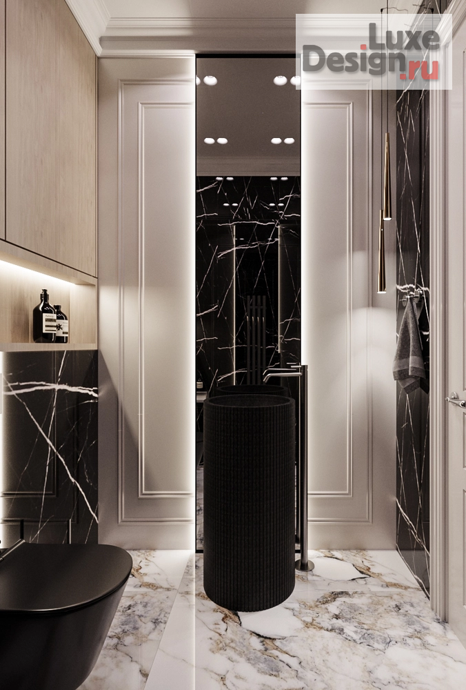 Дизайн интерьера четырехкомнатной квартиры "Современная классика 170 кв. Москва ЖК RiverSky" (фото 25)