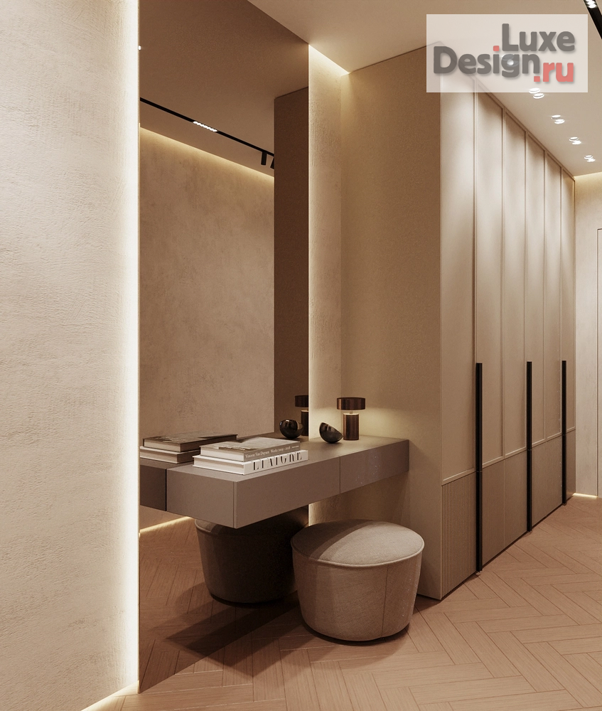 Дизайн интерьера двухкомнатной квартиры "Квартира в бежевых тонах для девушки" (фото 21)