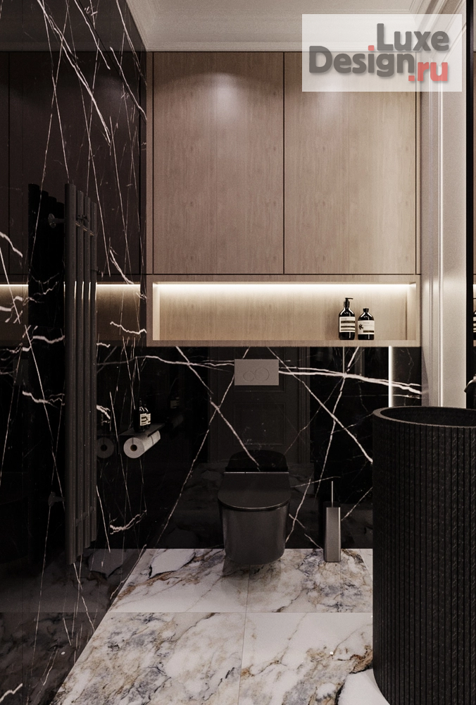 Дизайн интерьера четырехкомнатной квартиры "Современная классика 170 кв. Москва ЖК RiverSky" (фото 26)