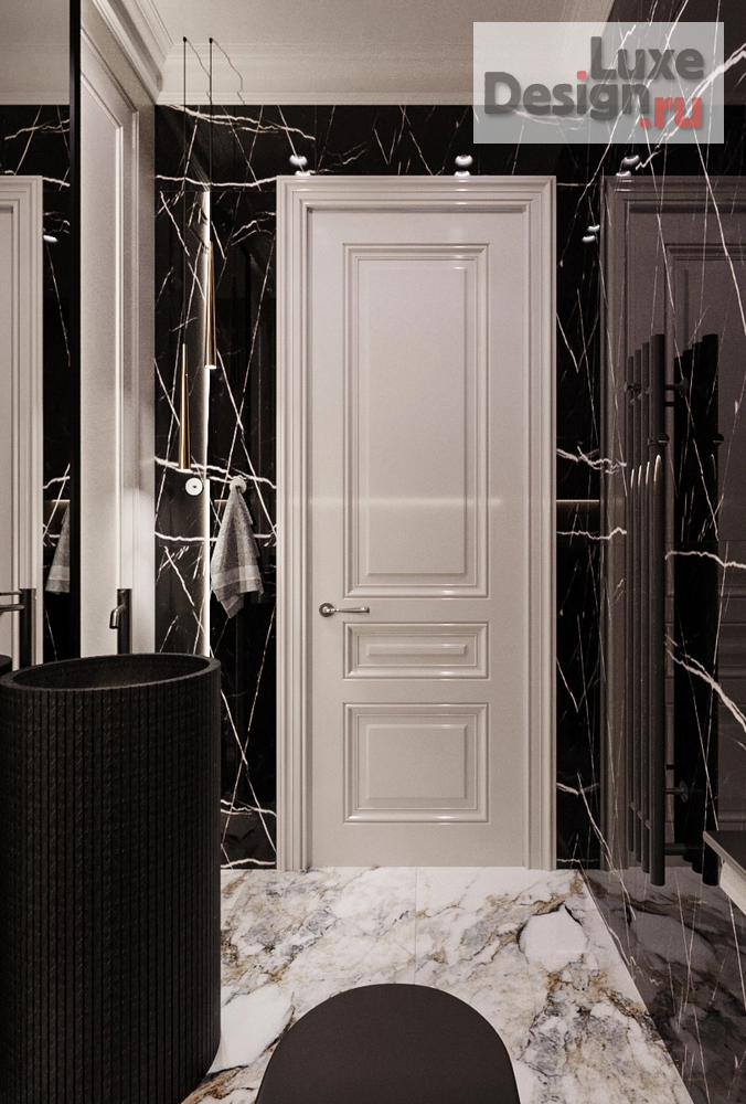 Дизайн интерьера четырехкомнатной квартиры "Современная классика 170 кв. Москва ЖК RiverSky" (фото 27)