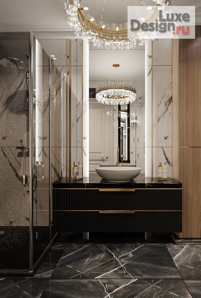 Дизайн интерьера четырехкомнатной квартиры "Современная классика 170 кв. Москва ЖК RiverSky" (фото 28)