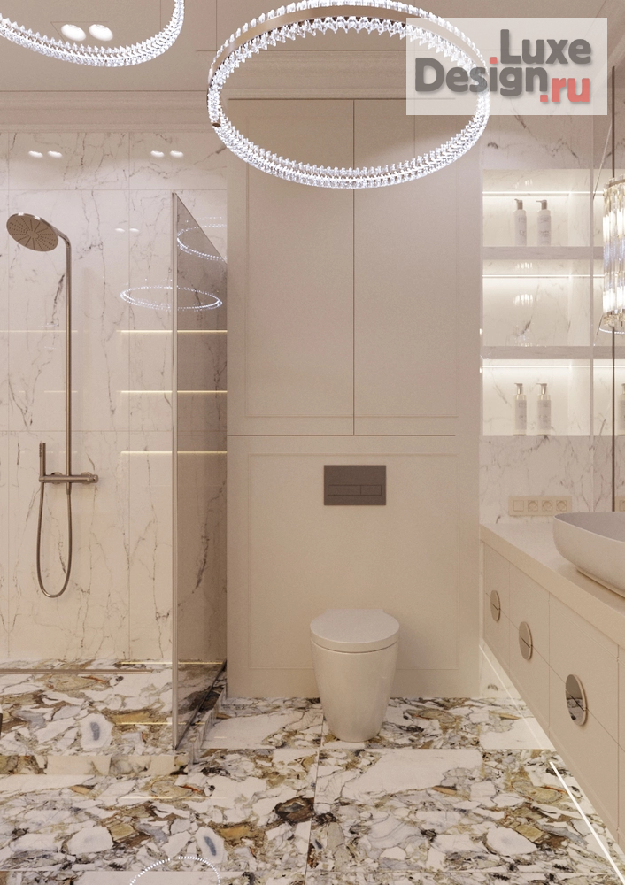 Дизайн интерьера четырехкомнатной квартиры "Современная классика 170 кв. Москва ЖК RiverSky" (фото 42)