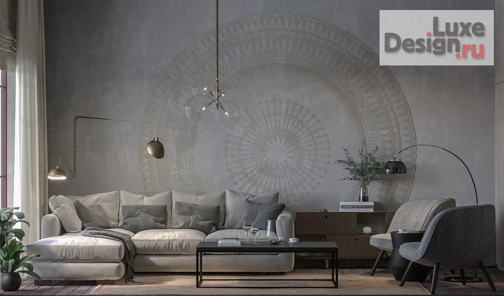 Дизайн интерьера однокомнатной квартиры "Этнические нотки" (фото 1)