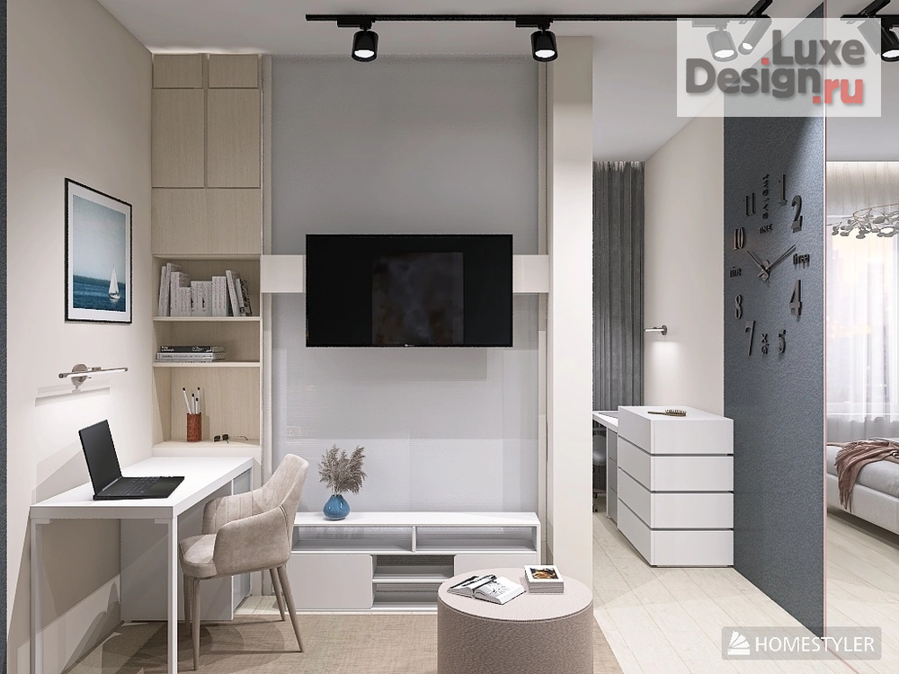 Дизайн интерьера двухкомнатной квартиры "Эскизный проект двухкомнатной квартиры" (фото 10)