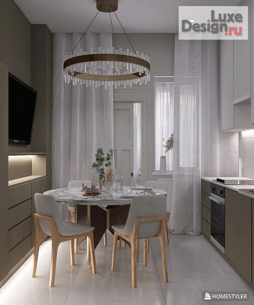 Дизайн интерьера двухкомнатной квартиры "Эскизный проект двухкомнатной квартиры" (фото 7)