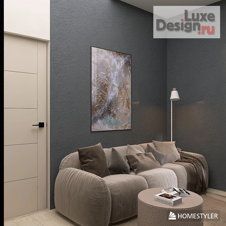 Дизайн интерьера двухкомнатной квартиры "Эскизный проект двухкомнатной квартиры" (фото 2)