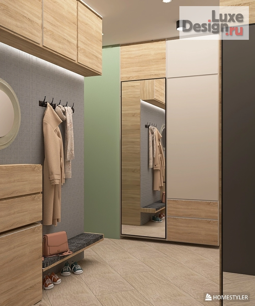 Дизайн интерьера двухкомнатной квартиры "Эскизный проект двухкомнатной квартиры" (фото 3)