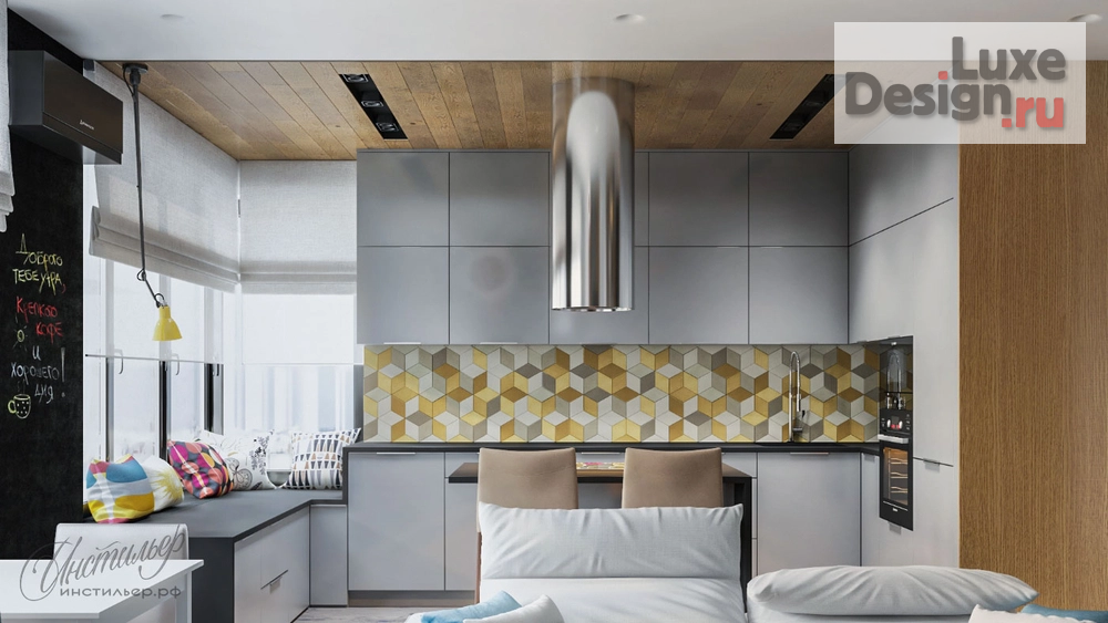 Дизайн интерьера двухкомнатной квартиры "Проект стильного интерьера квартиры 65 кв.м в ЖК «Маяковский» " (фото 4)