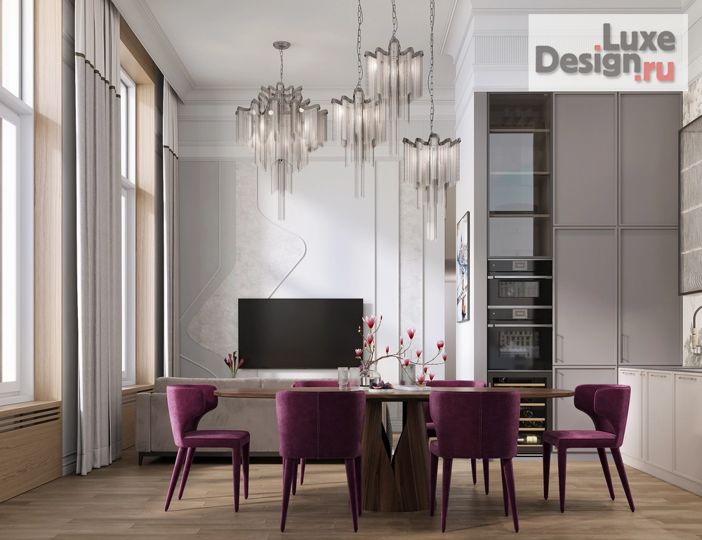 Дизайн интерьера пентхауса "Дизайн двухуровневого пентхауса в ЖК "Now"" (фото 1)