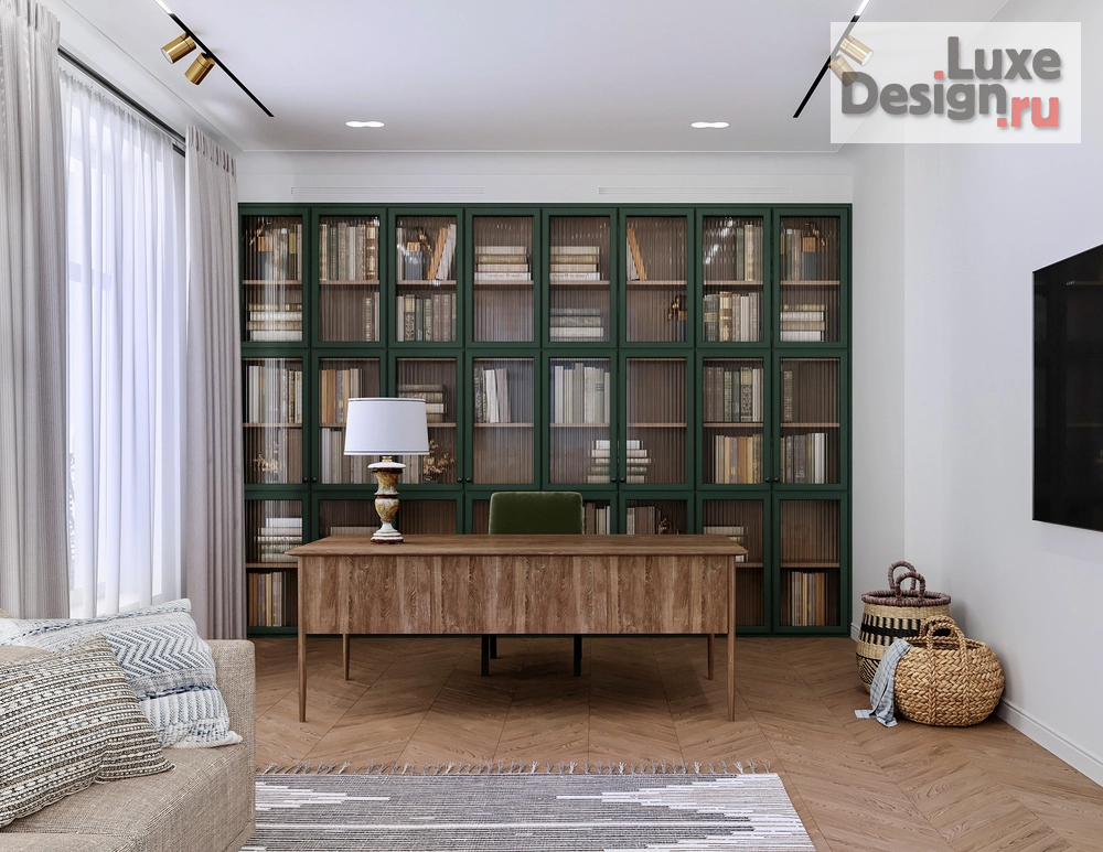 Дизайн интерьера четырехкомнатной квартиры "Дизайн интерьера квартиры 210 кв.м в ЖК "Жизнь на Плющихе"" (фото 8)