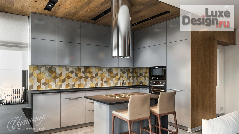 Дизайн интерьера двухкомнатной квартиры "Проект стильного интерьера квартиры 65 кв.м в ЖК «Маяковский» " (фото 3)