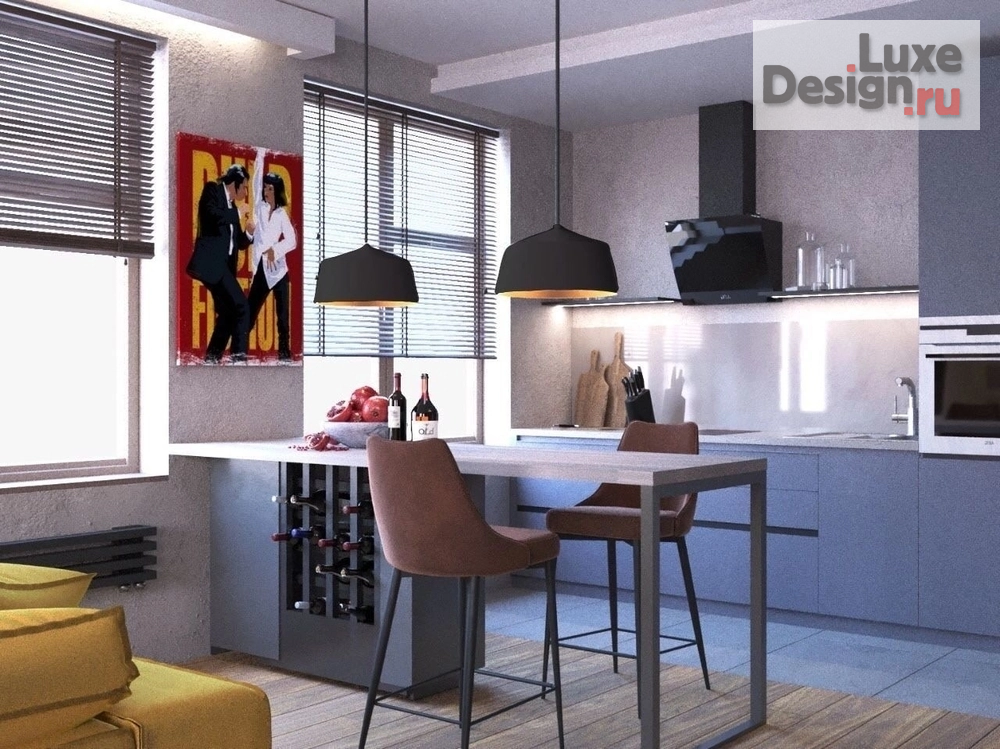 Дизайн интерьера квартиры студии "Be happy " (фото 12)