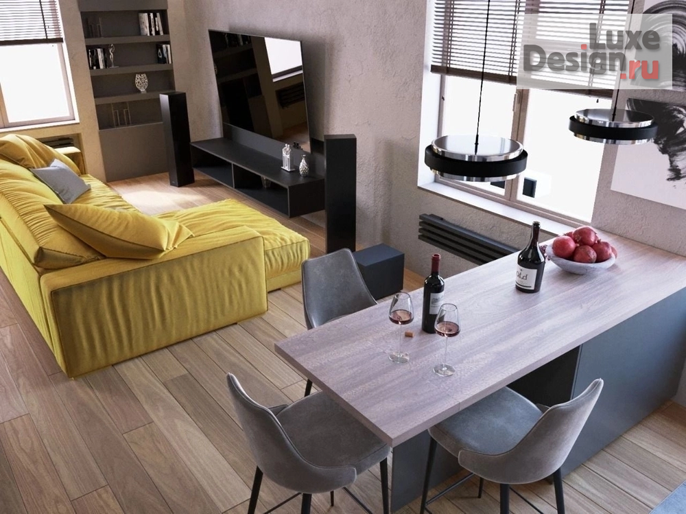 Дизайн интерьера квартиры студии "Be happy " (фото 15)