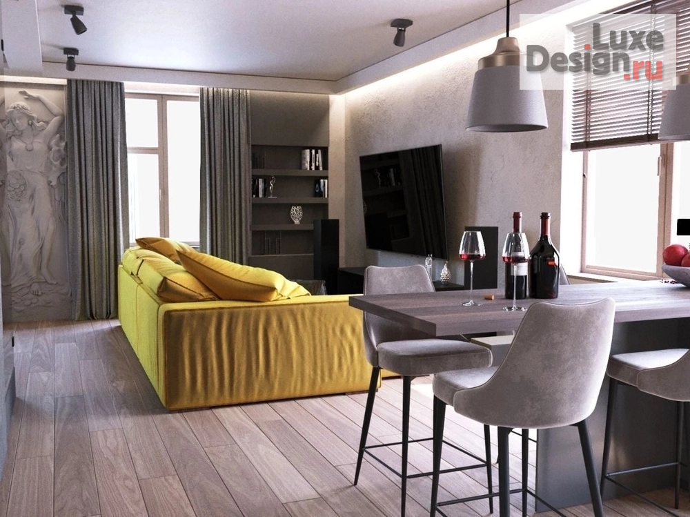 Дизайн интерьера квартиры студии "Be happy " (фото 18)