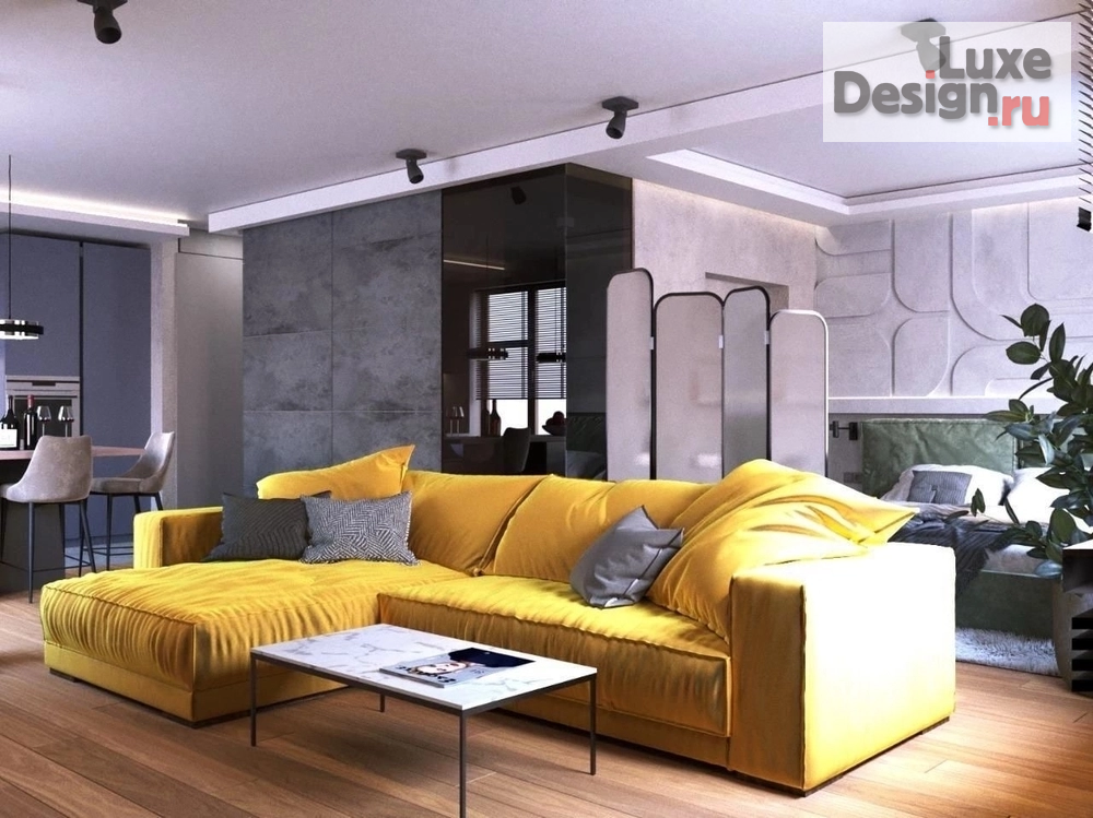 Дизайн интерьера квартиры студии "Be happy " (фото 1)