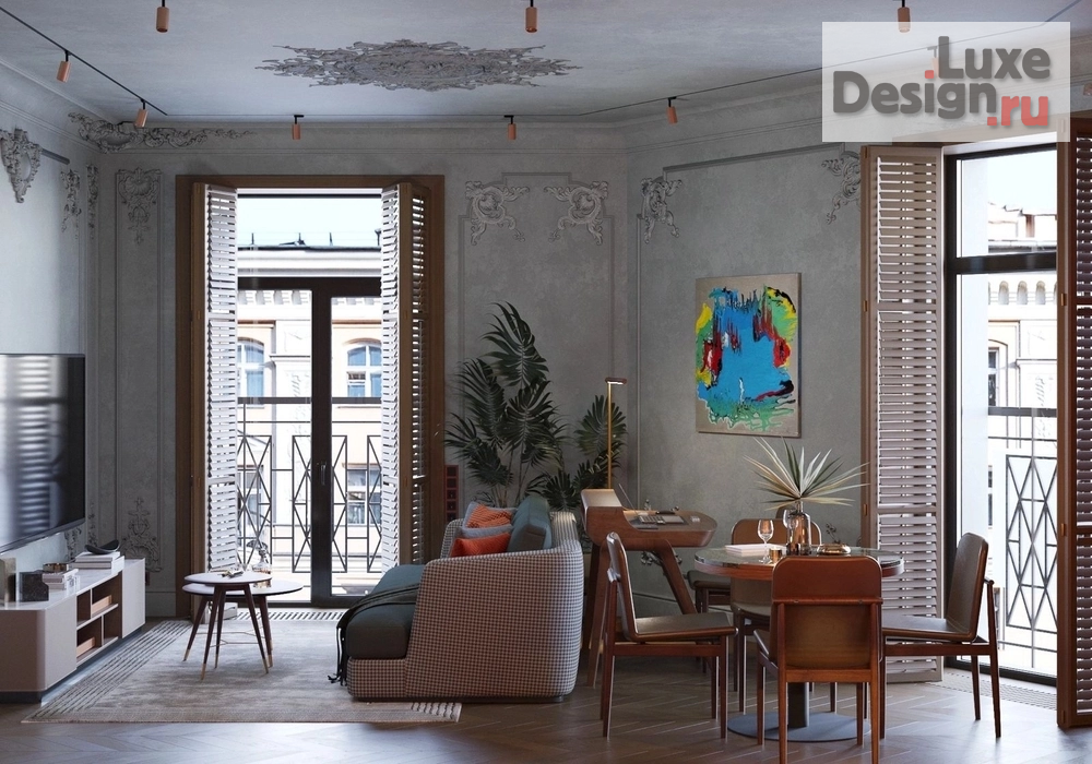 Дизайн интерьера апартаментов "Возвращение охотника " (фото 9) от дизайнера Посухова Маргарита Дизайн интерьера апартаментов "Возвращение охотника " (фото 9)