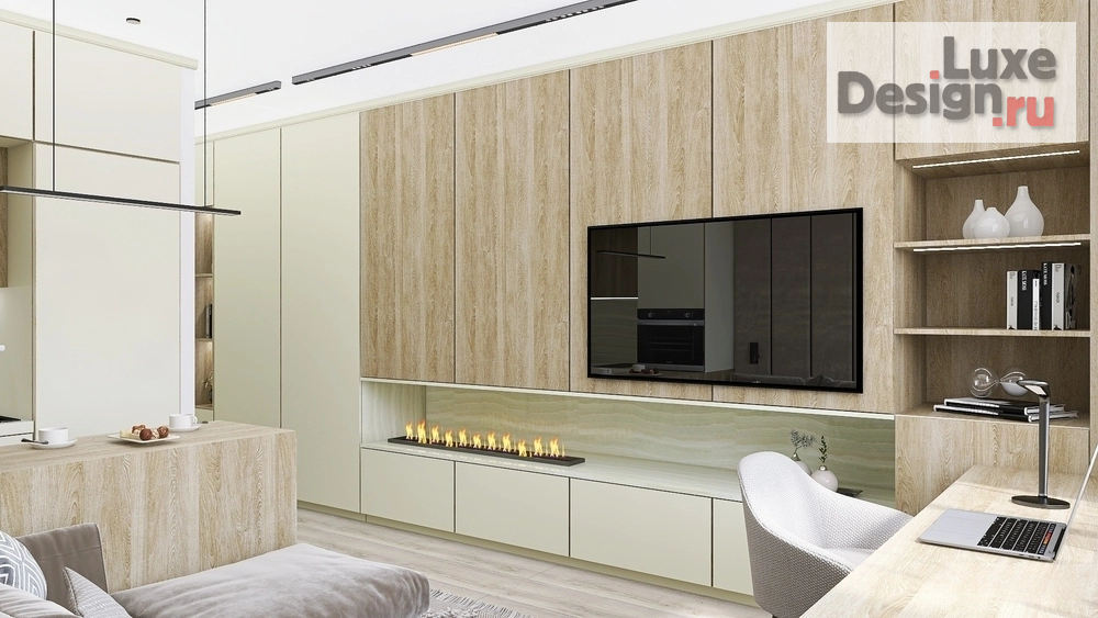 Дизайн интерьера квартиры студии "Студия 25 кв.м. ЖК "Лайм"" (фото 8) от дизайнера Белякова Элина Евгеньевна Дизайн интерьера квартиры студии "Студия 25 кв.м. ЖК "Лайм"" (фото 8)