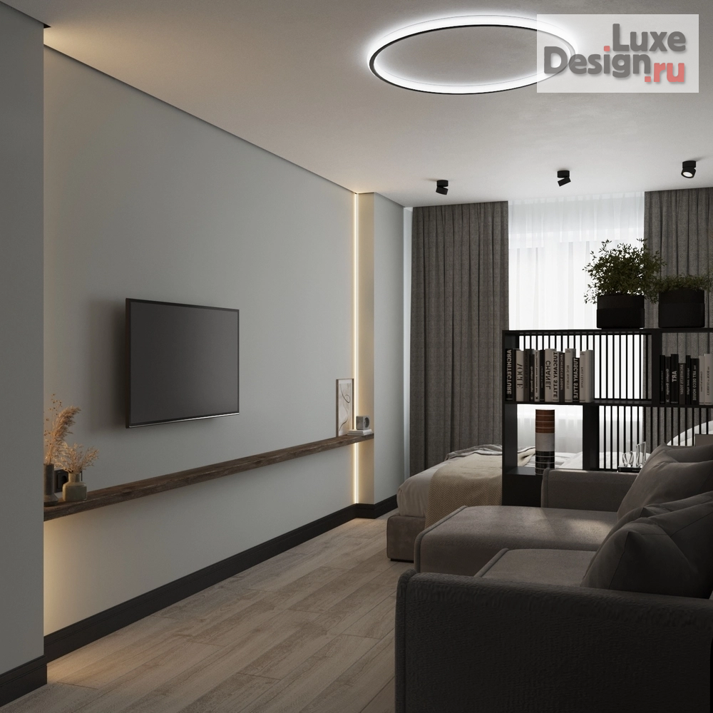 Дизайн интерьера однокомнатной квартиры "Интерьер однокомнатной квартиры г. Самара, ул. Георгия Митерева" (фото 7)