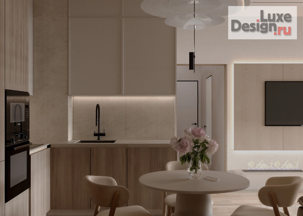 Дизайн интерьера двухкомнатной квартиры "ЖК Дефанс" (фото 3)