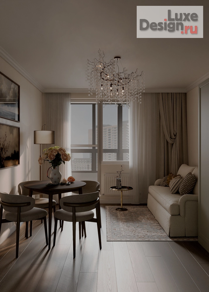 Дизайн интерьера двухкомнатной квартиры "ЖК Атмосфера" (фото 6)