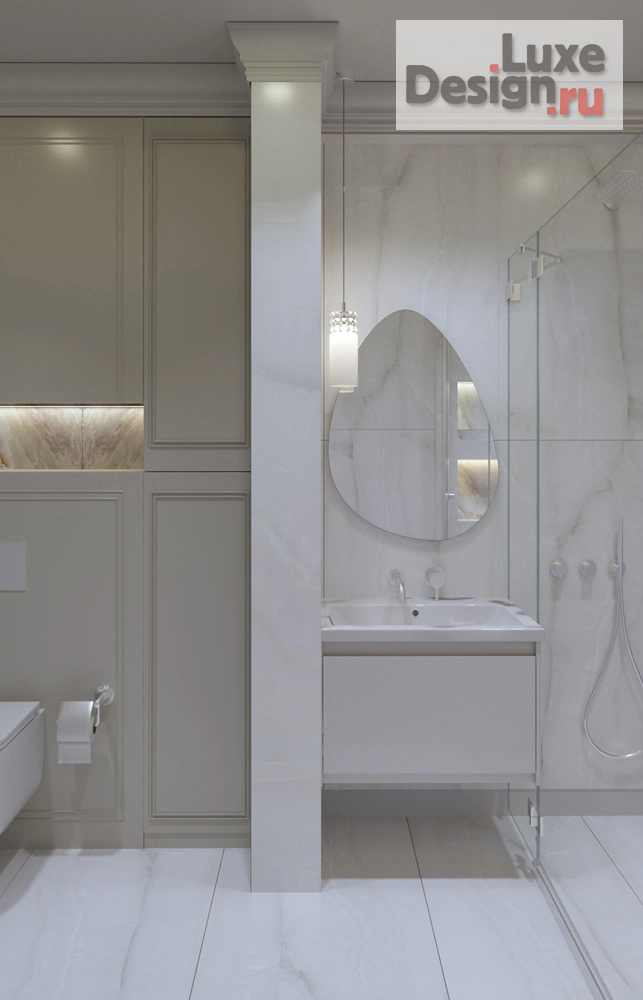 Дизайн интерьера однокомнатной квартиры "Современная неоклассика" (фото 8)