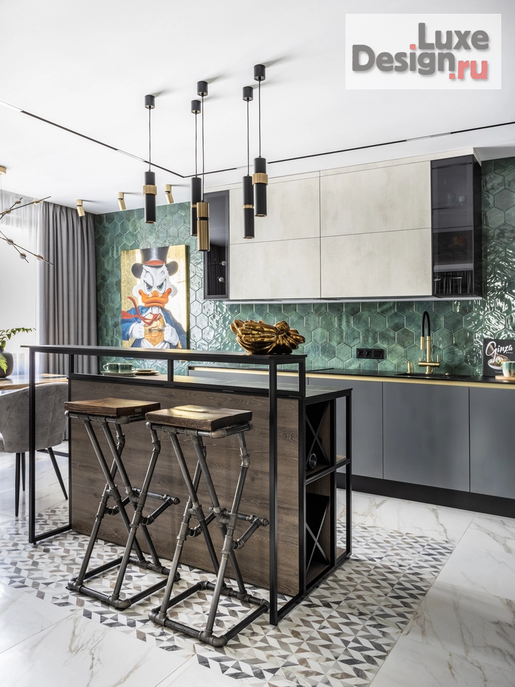 Дизайн интерьера квартиры "Green LДом" (фото 6) от дизайнера Стильный Дом - студия дизайна Ольги Магановой Дизайн интерьера квартиры "Green LДом" (фото 6)