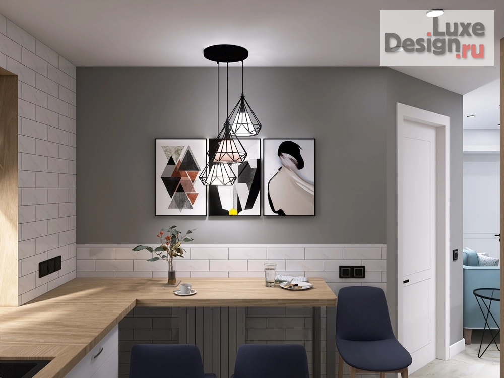 Дизайн интерьера двухкомнатной квартиры "Сканди" (фото 5)