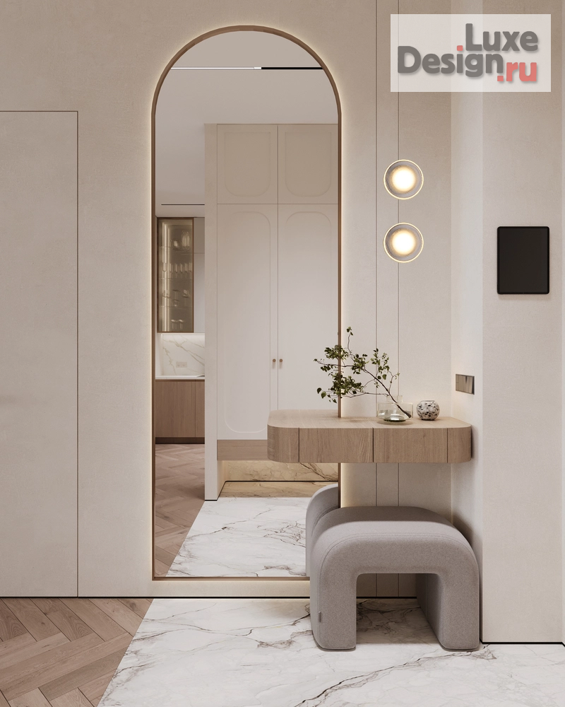 Дизайн интерьера двухкомнатной квартиры "ЖК Afi Park (81 кв). Прихожая и постирочная" (фото 3)