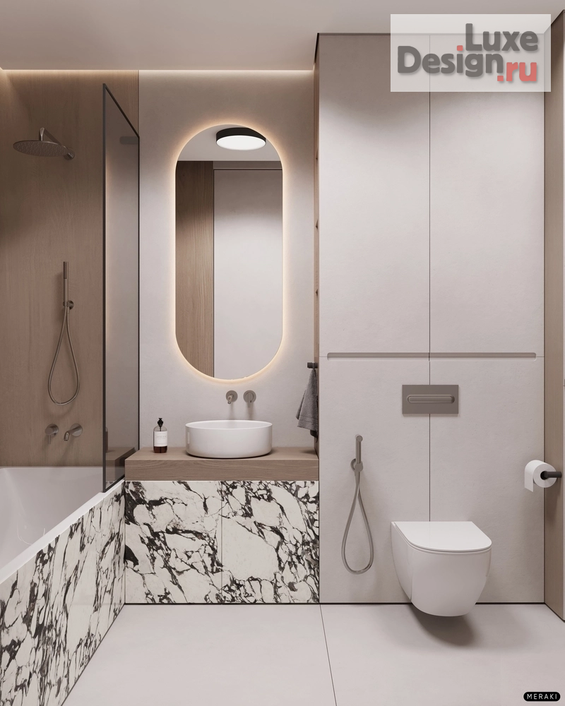 Дизайн интерьера квартиры "ЖК Primavera (53 кв). Ванная комната" (фото 4)