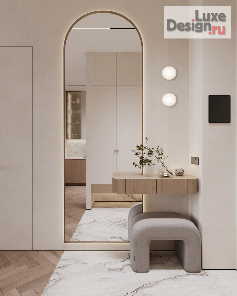 Дизайн интерьера двухкомнатной квартиры "ЖК Afi Park (81 кв). Прихожая и постирочная" (фото 4)