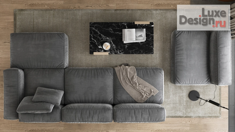 Дизайн интерьера двухкомнатной квартиры "ЖК Kokos (118 кв). Кухня-гостиная и прихожая" (фото 6)