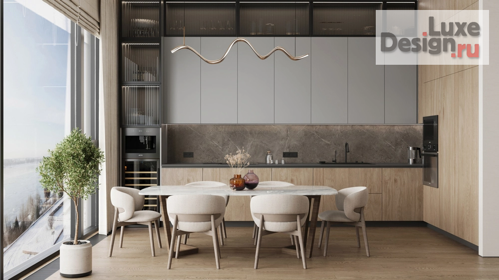 Дизайн интерьера двухкомнатной квартиры "ЖК Kokos (118 кв). Кухня-гостиная и прихожая" (фото 13)
