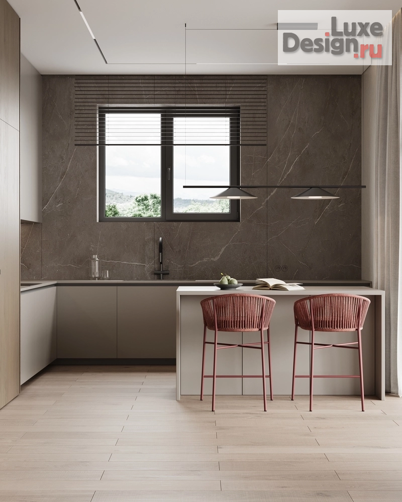 Дизайн интерьера коттеджа "Дом (240 кв). Кухня-гостиная" (фото 15)