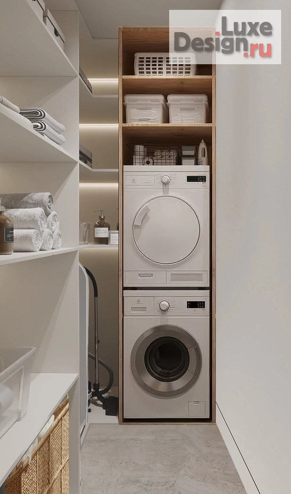 Дизайн интерьера двухкомнатной квартиры "ЖК Afi Park (81 кв). Прихожая и постирочная" (фото 7)
