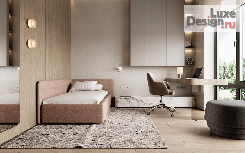 Дизайн интерьера коттеджа "Дом (240 кв). Детская девочки" (фото 1)